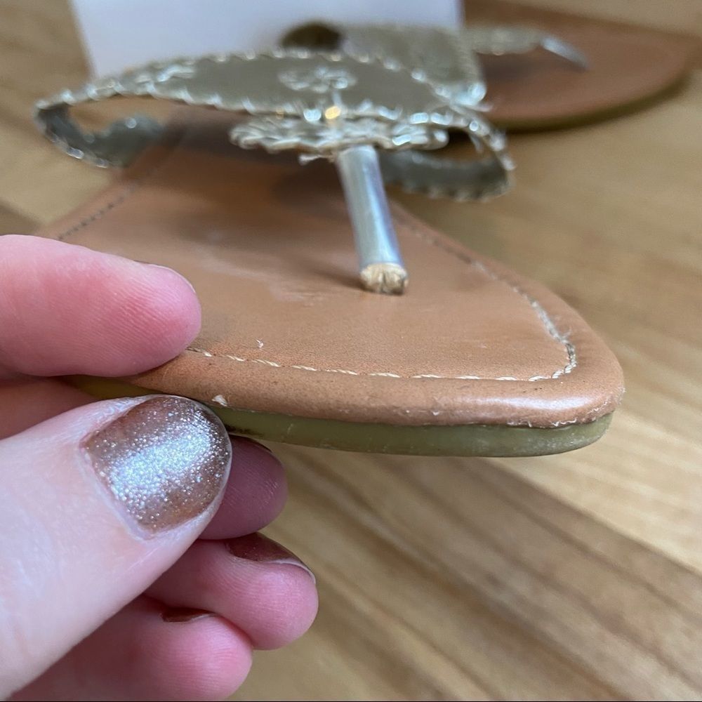Altar'd State Light Gold 'Rosetta' Style Woven Flat Slide On Sandals Size 8 1/2 - Picture 8 of 10